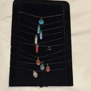 Handmade Turquoise and Multicolor Gemstone Pendant Necklace - Women Jewelry